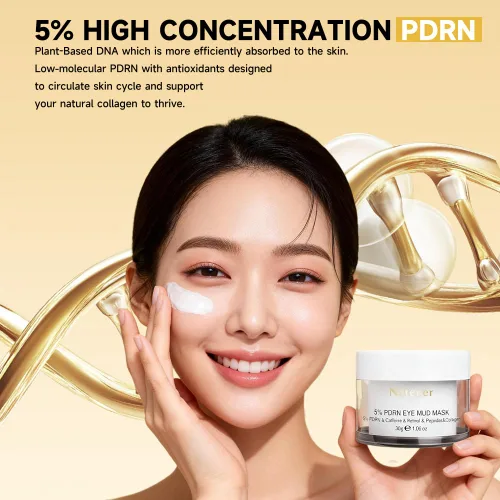 Vista 4 de Máscara de arcilla de crema para ojos 5% PDRN, parches debajo de los ojos para ojos hinchados, ojeras y arrugas, ajuste personalizado en toda