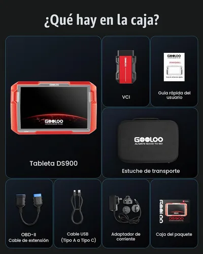 Vista 8 de Escáner de diagnóstico GOOLOO DS900 OBD2, herramienta de escaneo bidireccional de sistema completo, escáner Bluetooth 5.0 con pantalla táctil de 8