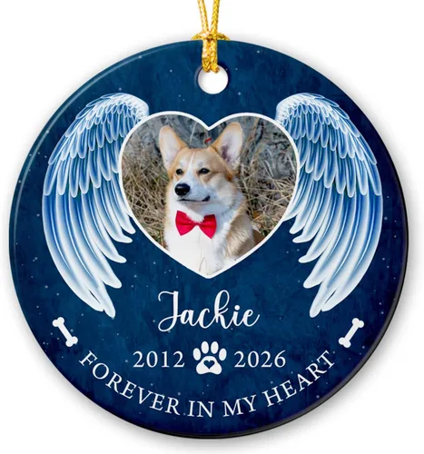 Vista 24 de Adorno de artista personalizado 2025 para árbol de Navidad, adornos de cerámica de dibujo personalizado, regalos de Navidad para pintores