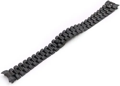 Vista 3 de 0.787 in 316L Acero inoxidable Sólido Curvo Extremo Tornillo Enlaces Reemplazo De Pulsera De Reloj De Pulsera Correa Para Rolex Presidente Todo negro