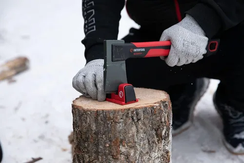 Vista 6 de Afilador de hacha y cuchillo, muela abrasiva de piedra de cerámica, herramienta de afilado de cuchillas multiusos, caja de plástico de fibra