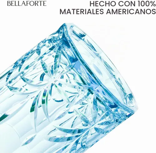 Vista 6 de BELLAFORTE - Vaso corto irrompible de plástico Tritan, juego de 4, 13 oz - Vasos de bebida de corte de cristal irrompibles Myrtle Beach al