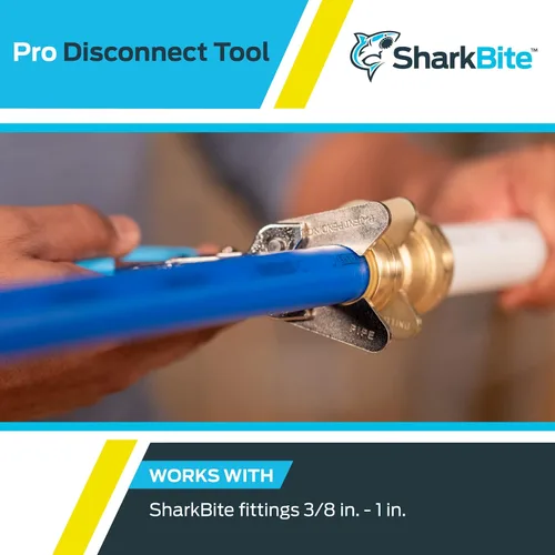 Vista 8 de SharkBite Herramienta de desconexión Pro Push to Connect de 3/8 a 1 pulgada, tubo PEX, cobre, CPVC, PE-RT, HDPE, PROD3810