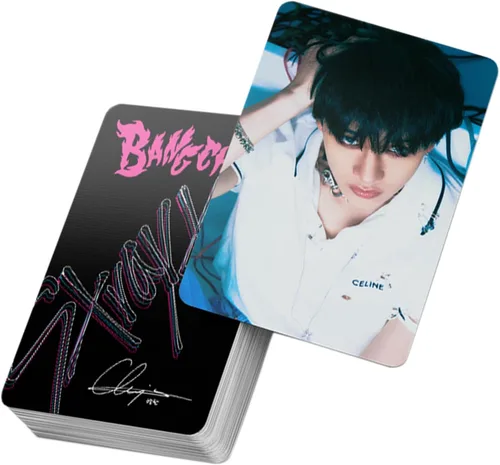 Vista 7 de KPOPBP Stray Kids Fotocards 60 PCS SKZ Rock Star Álbum Tarjetas de Fotos con 32 PCS Calcomanías Regalo Kpop Tarjetas Lomo Mercancía para Niños