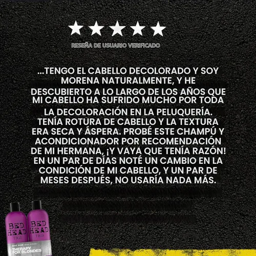 Vista 8 de TIGI Bed Head Dumb Blonde Champú y acondicionador reconstructor Duo – 25.36 oz cada uno, paquete de de 2