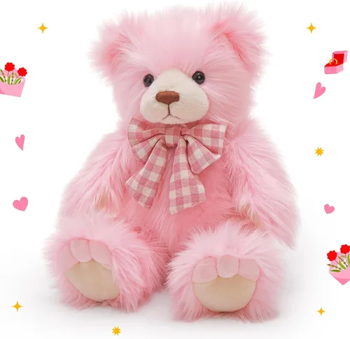 Vista 14 de MorisMos Oso de Peluche Relleno, Pequeño Oso de Peluche de 14'' Juguete de Peluche Regalo para Niño Niña Bebé Adolescente Adulto, Tierno Juguete