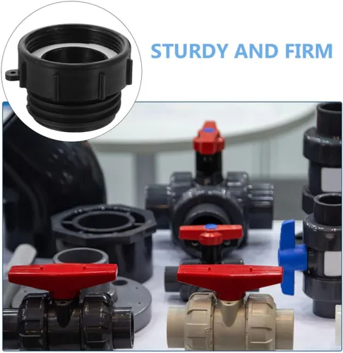 Vista 3 de IBC Tank Adapter 2 Pcs 2 Inch Plastic Converts 60 Thread Pitch
