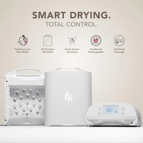 Vista 2 de KIARA SKY Beyond Pro V3 - Lámpara de uñas LED UV – Lámpara de gel recargable inalámbrica con sensor inteligente, modo Flashcure de bajo calor