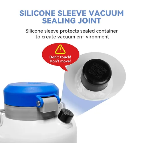 Vista 5 de Tanque de nitrógeno líquido 3L Contenedor criogénico Aleación de aluminio Nitrógeno líquido Dewar Estático Criogénico, nitrógeno líquido dewar
