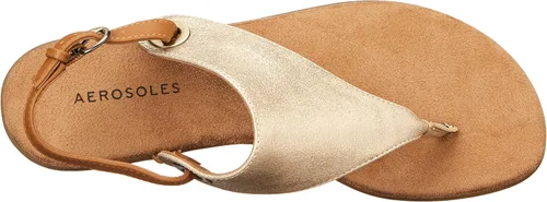 Vista 5 de Aerosoles Chanclas Conchlusion para mujer, dorado metálico, 7.5