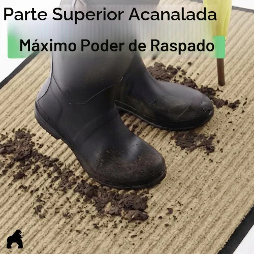 Vista 4 de GORILLA GRIP Traffic Guard - Tapete resistente para interiores y exteriores Beige