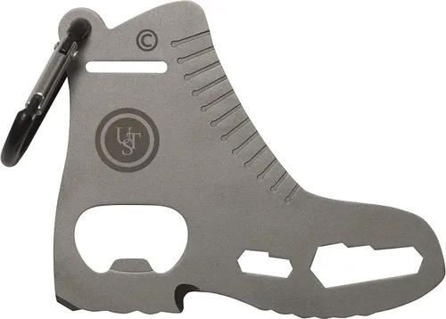 Vista 3 de ust Tool-a-Long Mosquetón Clip Multiherramienta con una colección temática de herramientas compactas de acero inoxidable