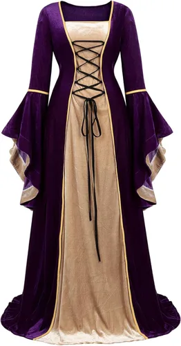 Vista 76 de Kranchungel - Vestidos renacentistas de estilo medieval/irlandés/campesino para mujer; disfraz de hada, para bailes