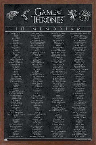 Vista 16 de Póster de pared de Juego de Tronos en memoria, 22.4 pulgadas de largo x 14.7 W, versión enmarcada de madera de granero Versión enmarcada Barnwood