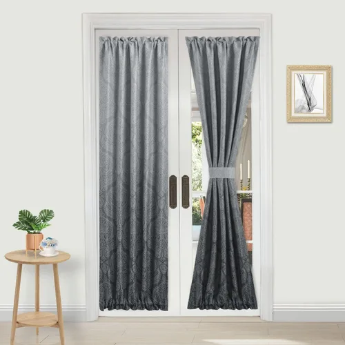 Vista 62 de DWCN Cortinas para Puertas Francesas – Cortinas opacas térmicas con bolsillo para barra para puertas con ventana de cristal, puertas de cocina