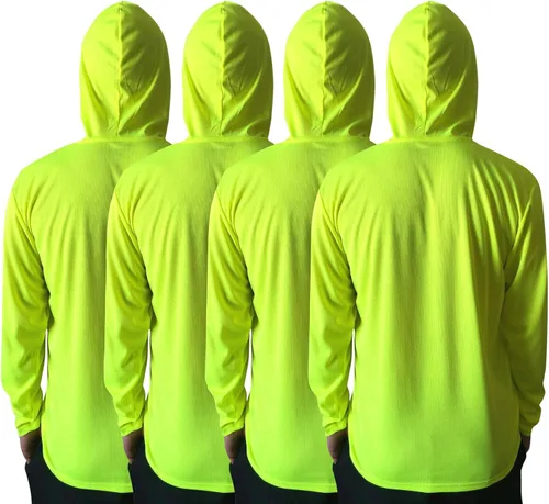 Vista 4 de Camiseta de manga larga transpirable con protección solar UPF 50+ para hombre, con capucha