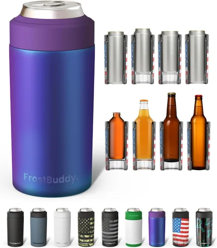 Vista 25 de Frost Buddy - Enfriador universal de latas, aislante de latas de acero Se adapta a latas delgadas de 12 onzas, 16 onzas, niños altos