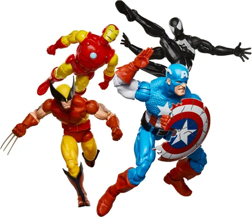 Vista 12 de Marvel Legends Series Capitán América, Avengers Retro Marvel Comics Secret Wars Figura de acción coleccionable de 6 pulgadas con escudo