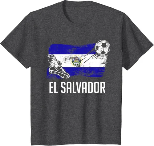Vista 22 de Camiseta salvadoreña con bandera de fútbol salvadoreño