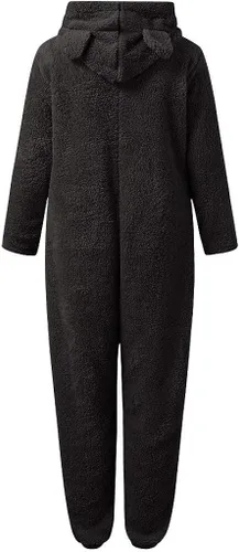 Vista 3 de GAMEMEN Pijama unisex para adultos, de franela, para cosplay, animal, ropa de dormir de invierno de una pieza, ropa de dormir para el hogar, disfraz