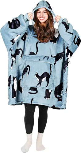 Vista 54 de Tirrinia - Sudadera con capucha de gran tamaño, manta de sherpa cómoda, reversible, gigante, para adultos, hombres, mujeres, adolescentes, esposa