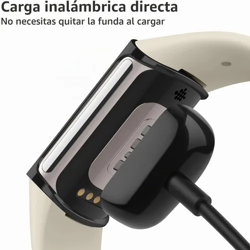 Vista 5 de Paquete de 3 protectores de pantalla para Fitbit Charge 6/5, funda protectora de poliuretano termoplástico (Negro)