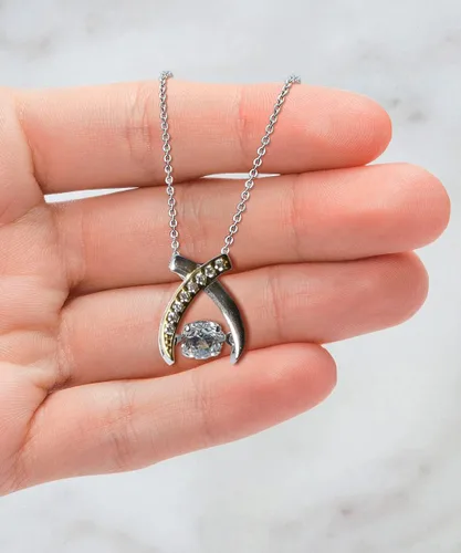 Vista 2 de Gag Wife, My Darling Wife, Your Love has Made me The Happiest Man Alive, Useful Holiday Wishbone Dancing Necklace for Wife