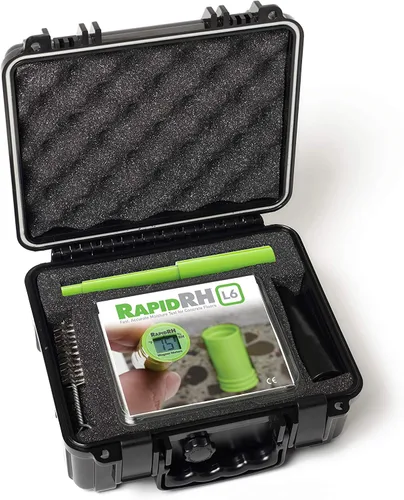 Vista 2 de Rapid RH L6 Kit de inicio de prueba de humedad de hormigón+ (Celsius) Kit de prueba de concreto preciso compatible con ASTM F2170
