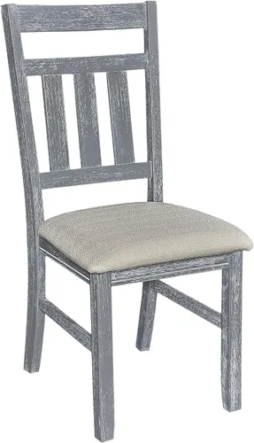 Vista 6 de Powell Turino Side, altura del asiento de 18 pulgadas (juego de 2) silla de comedor, color blanco (457-434)