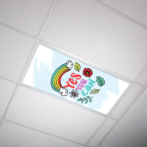 Vista 9 de Cubierta de luz fluorescente para luces de techo, decoración de aula, inserto de película retroiluminada de alta calidad, 2 x 4