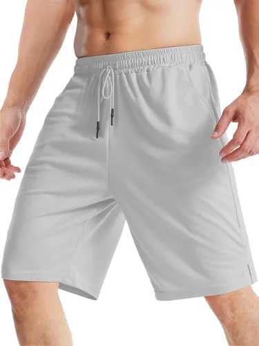 Vista 28 de Aolesy Pantalones cortos de gimnasio para hombre con forro de 5, 7, 9 pulgadas, ligeros, pantalones cortos de malla para entrenamiento, atléticos