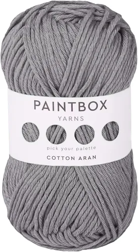 Vista 53 de Paintbox Yarns 100% algodón Aran, 50 g (1.76 oz), 85 m (93 yardas) - Lana blanca en cartón para crochet, tejer - Suave, ligera para suéter, ropa