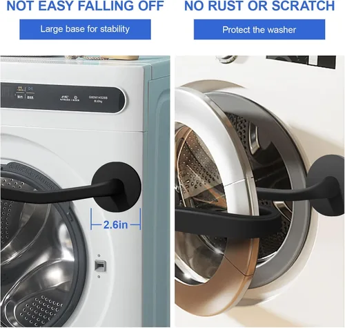 Vista 3 de Premium - Accesorio para puerta de lavadora de carga frontal, mantiene la puerta abierta, evita olores Sturdy Washer Door Prop Magnetic, Flexible