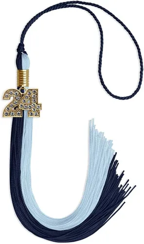 Vista 82 de Endea Graduation Borla de doble color con dije dorado (negro/oro brillante, 2022)