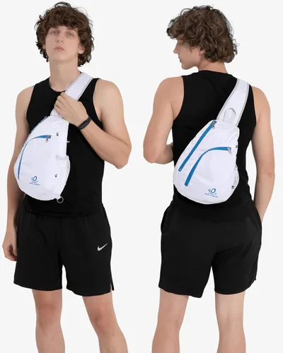 Vista 7 de Waterfly Bolso bandolera pequeño resistente al agua, mochila ligera con hombros y pecho para hombres y mujeres, senderismo y viajes