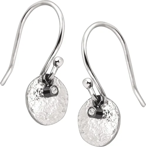Vista 2 de Silpada Pendientes colgantes 'Mini Crystal Disc' con cristales en plata de ley, Cristal, cristal