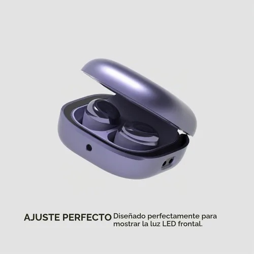 Vista 8 de VRS Design Funda moderna para Galaxy Buds (2023, 2022, 2021, 2020), color morado