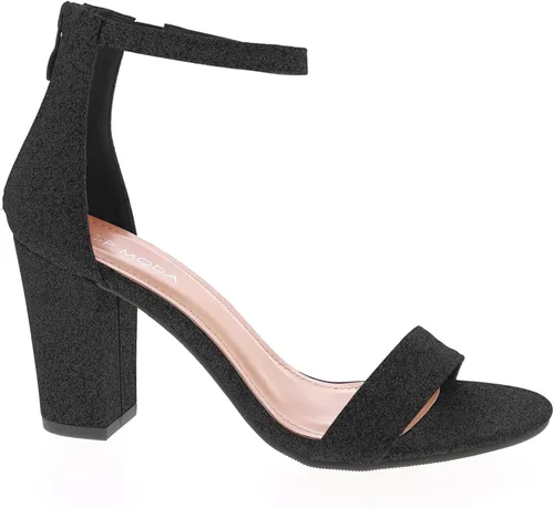 Vista 46 de TOP MODA Hannah-1 - Sandalias de tacón alto con tira en el tobillo elegantes, suela antideslizante, para boda, fiesta, baile de graduación Beige