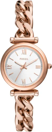 Vista 13 de Fossil Carlie - Reloj de cuarzo de acero inoxidable de tres manecillas para mujer