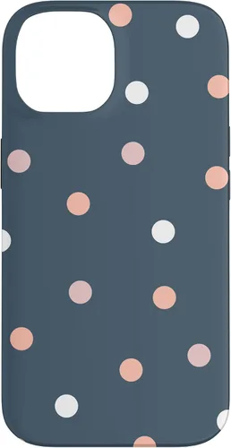 Vista 4 de iPhone 16 Polka Dot Gris Pastel Colorido, Mujeres Y Niñas Funda De Lunares