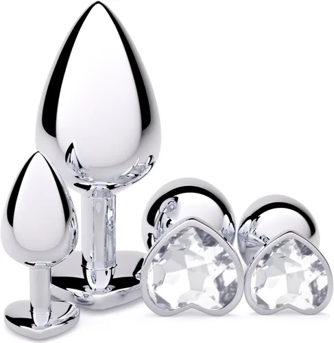 Vista 23 de Vikkiy Anal Plug Beginner Set, 4 PCS Stainless Steel Butt Plug Kit