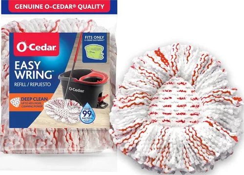 Vista 10 de O-Cedar EasyWring - Repuesto de mopa giratoria de microfibra (Paquete de 4)