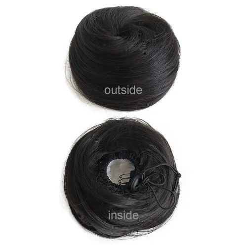 Vista 4 de 2 extensiones de moño de cabello, accesorio de peluca, extensiones de cabello rizado y ondulado, extensiones de cabello recogido, extensión de moño