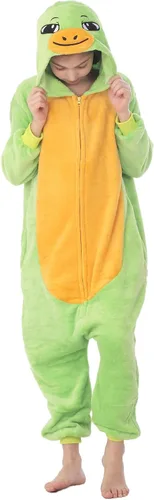 Vista 8 de WOYASIM Pijama de animal para niños, disfraz de una pieza, ropa de dormir, Halloween, Pascua, cosplay para niñas y niños