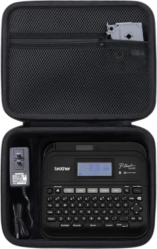 Vista 10 de Khanka Funda protectora rígida de viaje para Brother P-Touch Pt-d400 Negro