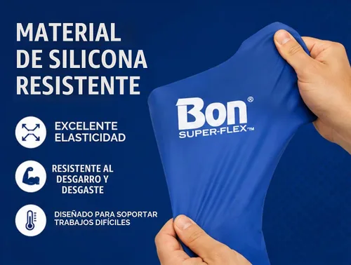 Vista 3 de Bon Bolsa de silicona Super-Flex de 24.0 in x 13.0 in con punta de acero inoxidable reemplazable para un flujo constante de mortero