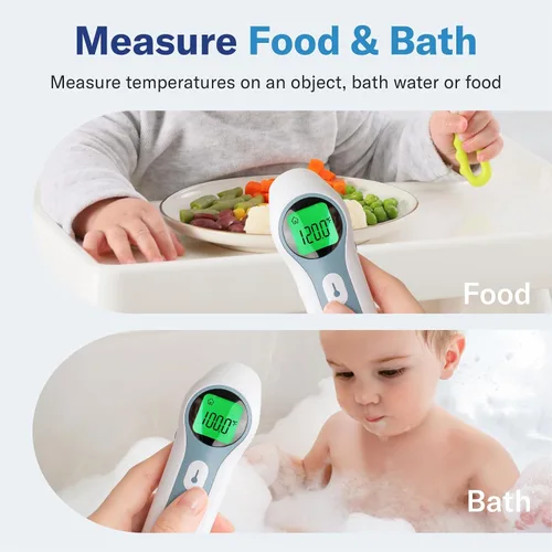 Vista 6 de Alcedo Termómetro de frente y oído para adultos, niños y bebés Termómetro digital infrarrojo para fiebre Sin contacto, lectura instantánea