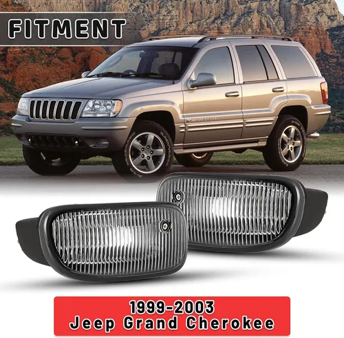 Vista 6 de Luces antiniebla aptas para Jeep Grand Cherokee 1999 2000 2001 2002 2003 con bombillas halógenas 1 par