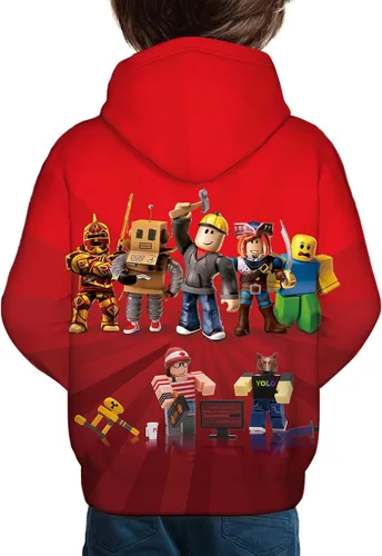 Vista 2 de Sudadera con capucha unisex con estampado 3D de anime, para niños, con bolsillos
