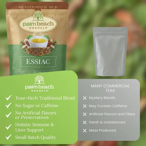 Vista 4 de Palm Beach Medicinal Herbs Essiac Tea - Auténtica mezcla de hierbas Essiac para apoyo inmunológico, desintoxicante y de bienestar, sin cafeína, sin